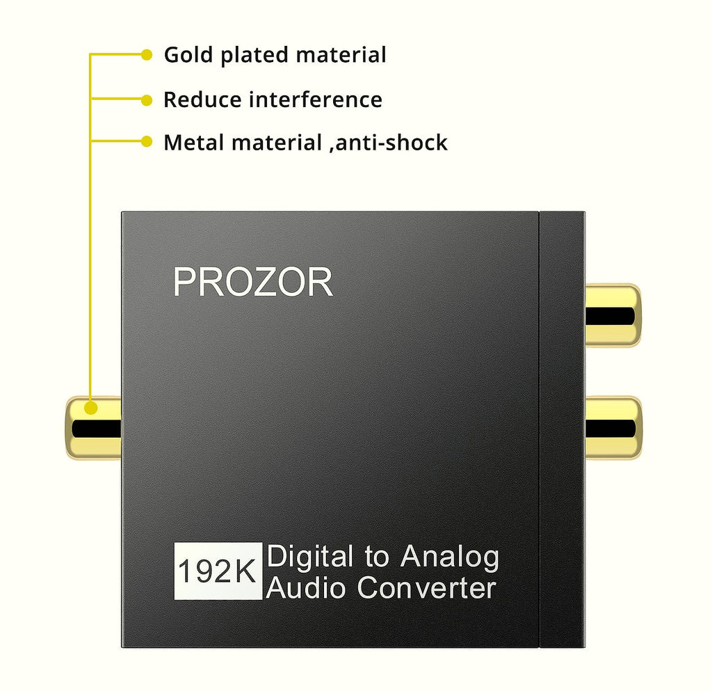 PROZOR 192KHz Digital to Analog Audio Converter DAC