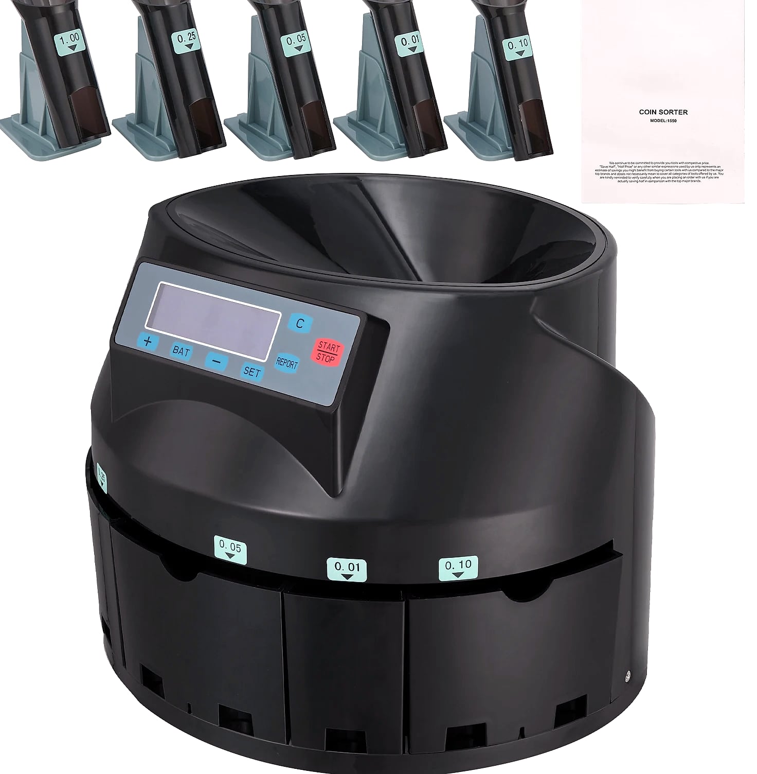 SucceBuy Automatic Coin Sorter Counter, 230-300/Min, LED Display