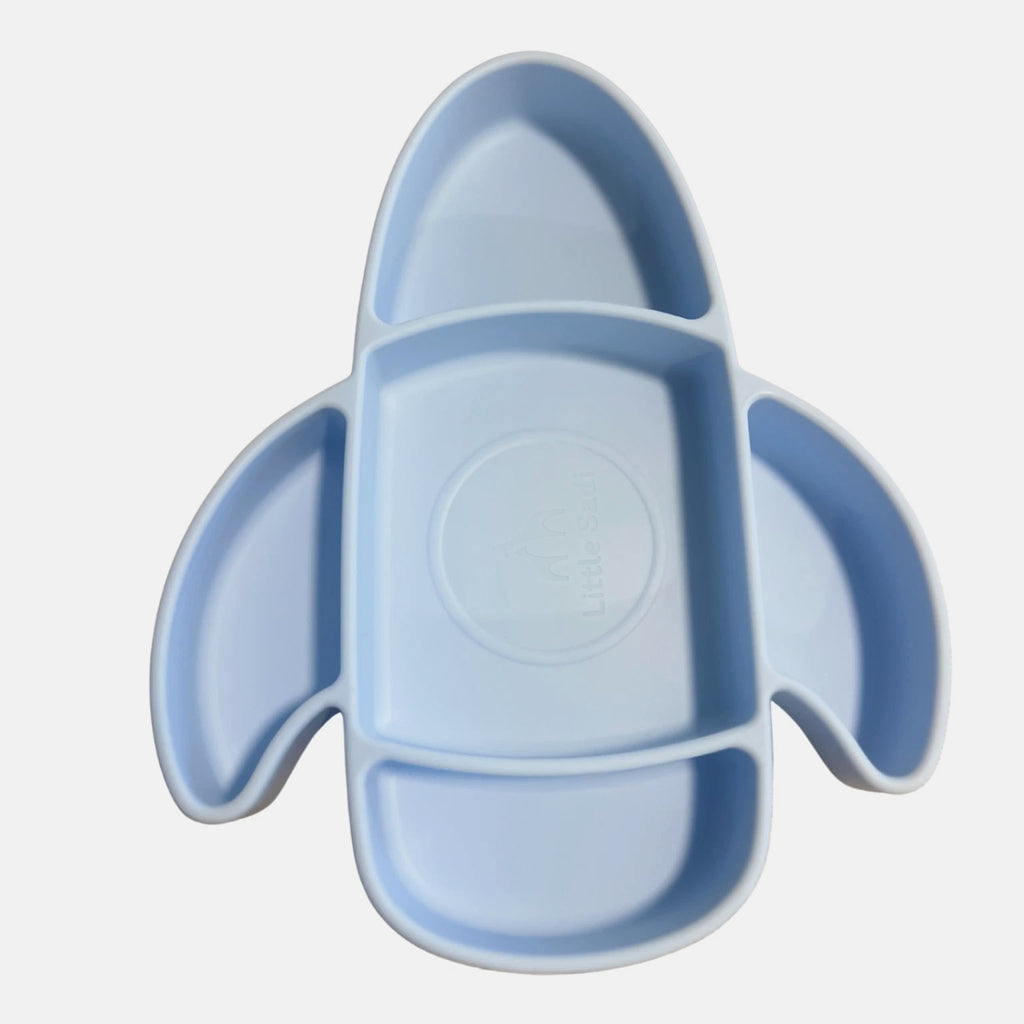 Liitle Sadi Silicone Airplane Toddler Plate, BPA-Free, Baby Plate, Baby Dish.