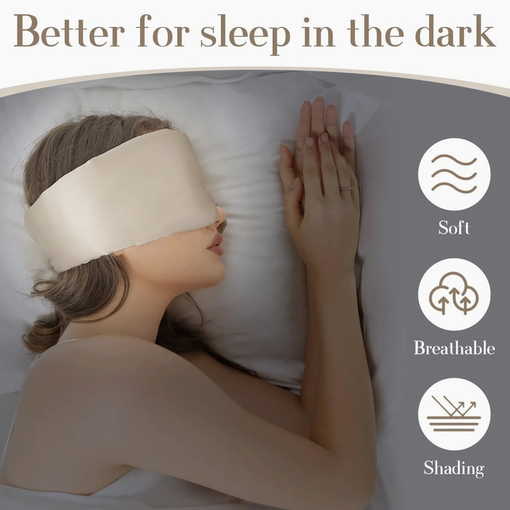 SECZIPE 100% Mulberry Silk Sleep Mask Eye for 1 Count (Pack of 1), Taupe
