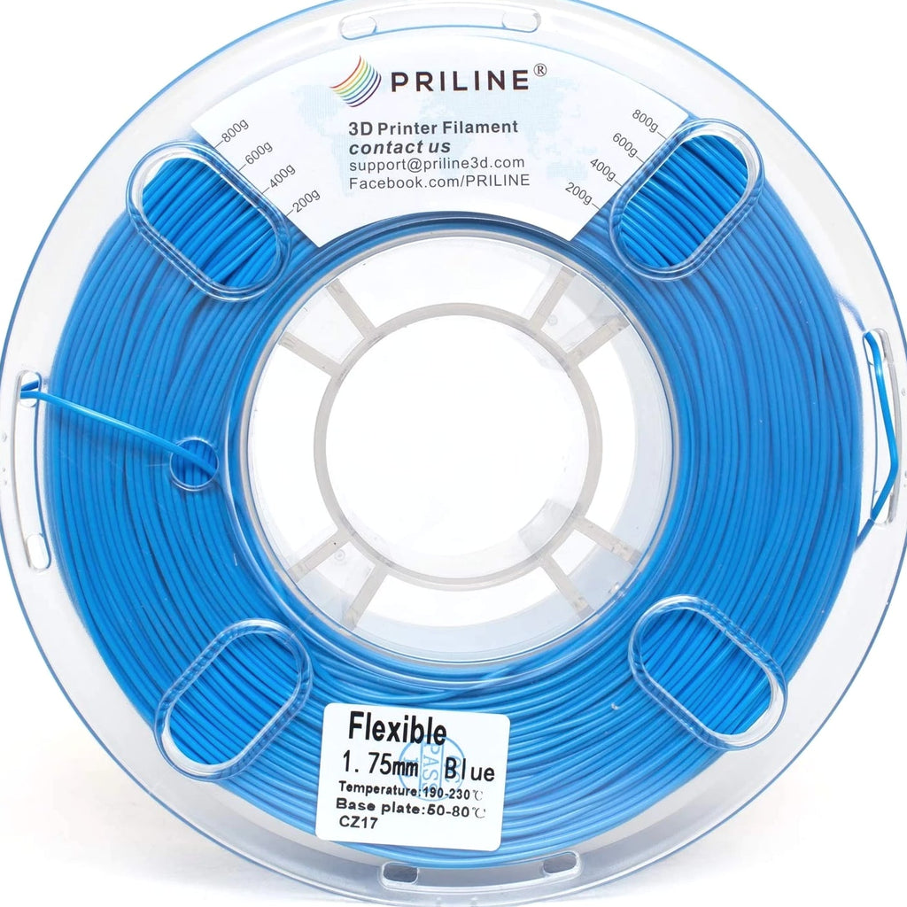 PRILINE Filament, PRILINE 98A TPU Flexible Soft 3D Printer 1.75mm Blue