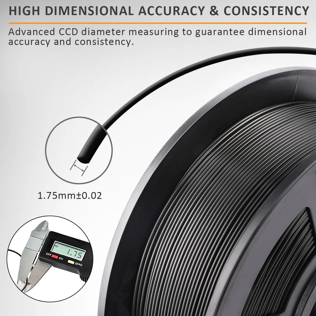 SUNLU 1.75MM PETG Filament Black Color 1KG/2.2LBS 3D Printer Consumables