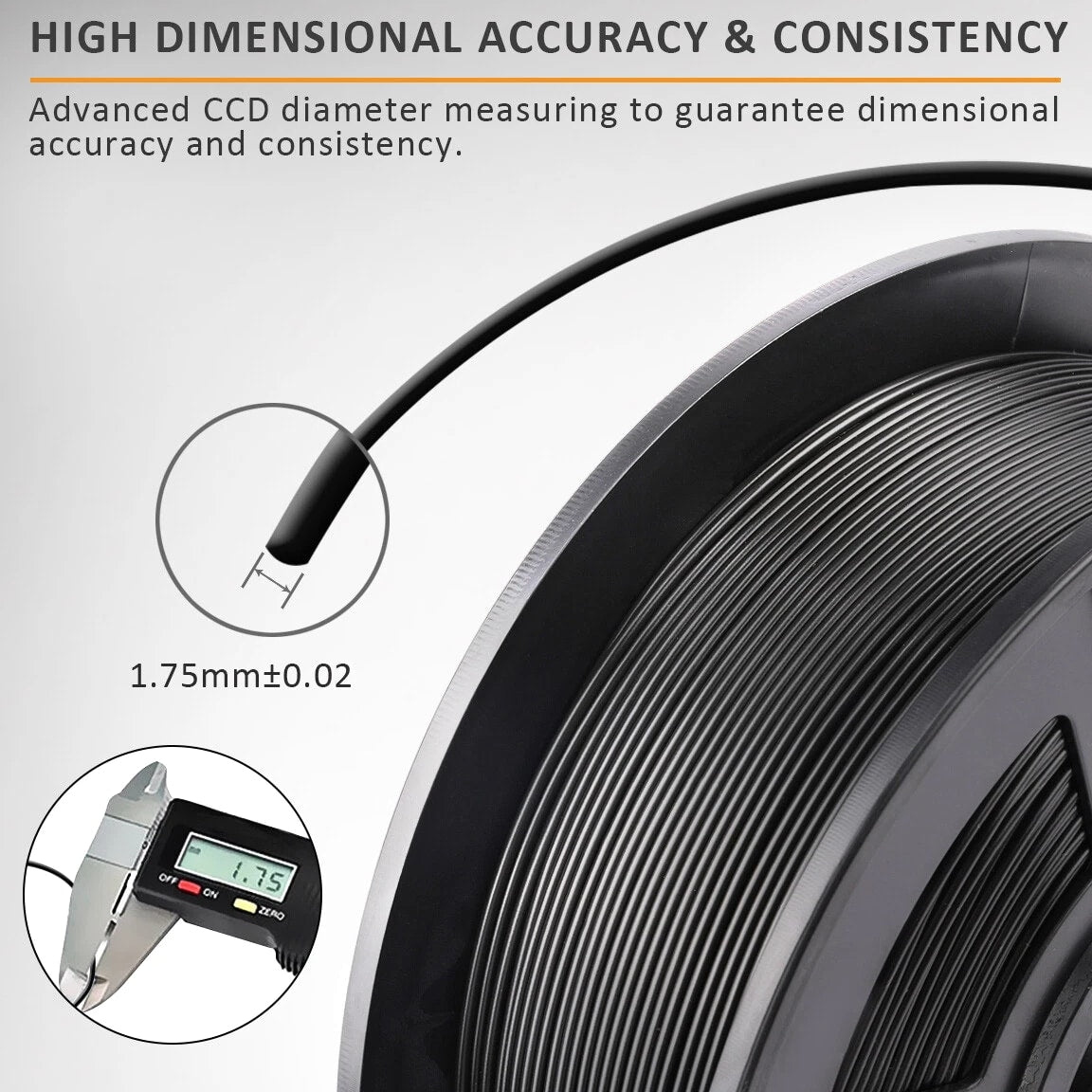 SUNLU 1.75MM PETG Filament Black Color 1KG/2.2LBS 3D Printer Consumables