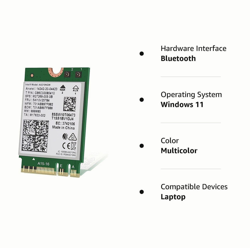 Intel AX210 Wi-Fi 6E Bluetooth 5.3 Notebook Network Card