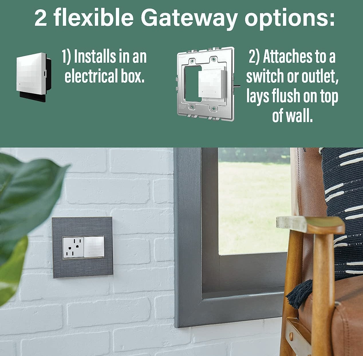 Legrand adorne with Netatmo Smart Home Gateway WNAH1W1