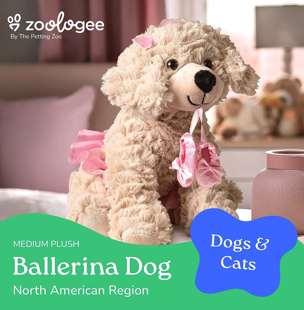 The Petting Zoo Ballerina Scruffy Dog Stuffed Animal, 10 Inch