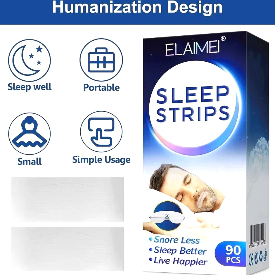 90pcs Strip Mouth Tape Advanced Gentle for Enhanced Nose Improved Breathing-effect