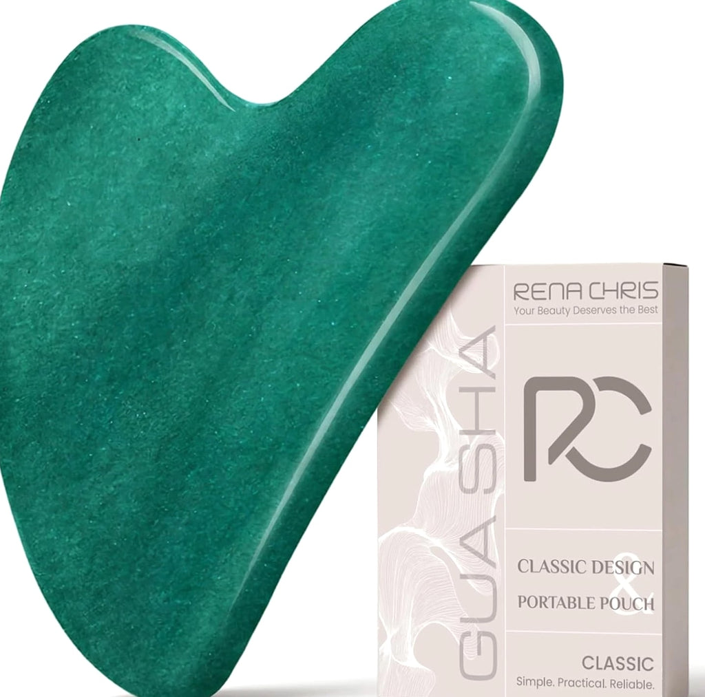 Jade Stone Gua Sha Facial Tools: Guasha Tool for Face Acupuncture Therapy, Facial