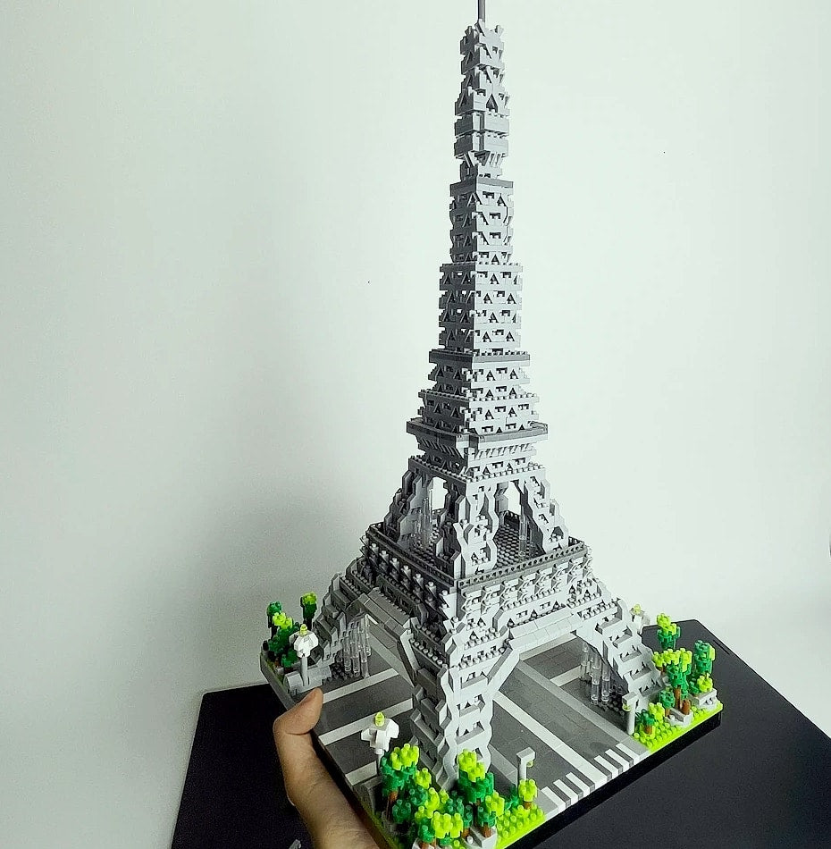 Eiffel Tower Paris Architectural Micro Mini Model Building Blocks Toy : Enhance Your Office Decor, Boost Hand Skills Gift