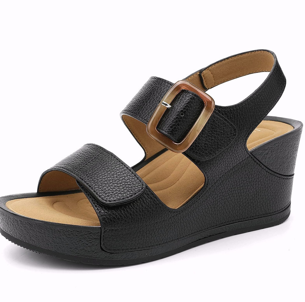 UBFEN Women's Wedge Platform Sandals Comfortable Summer Chunky Heel