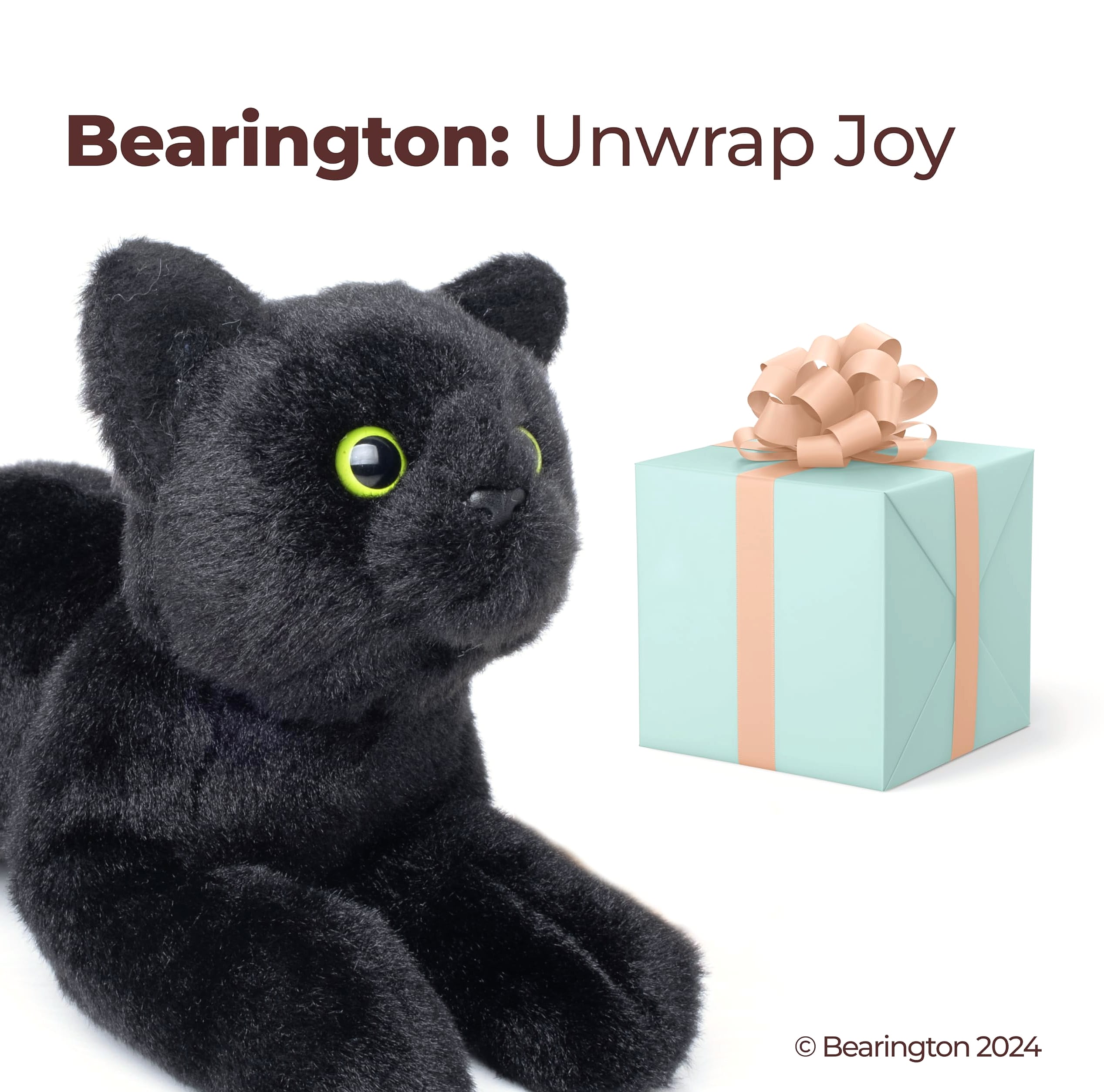 Bearington Lil' Jinx Black Cat Plush Toy, 8 Inch