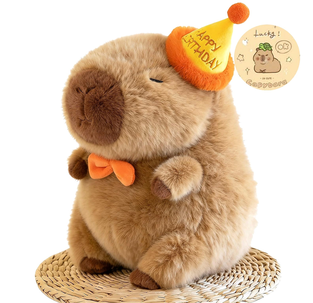 Wonfirang Capybara Plush Toy with Detachable Turtle Backpack