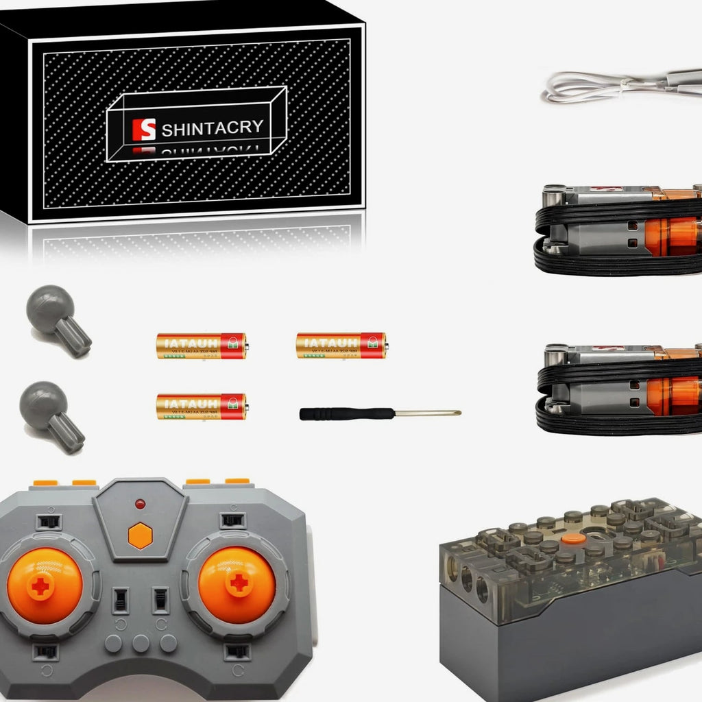 11-in-1 Power Functions High Speed L Motor with Variable Speed Remote Control, Re...