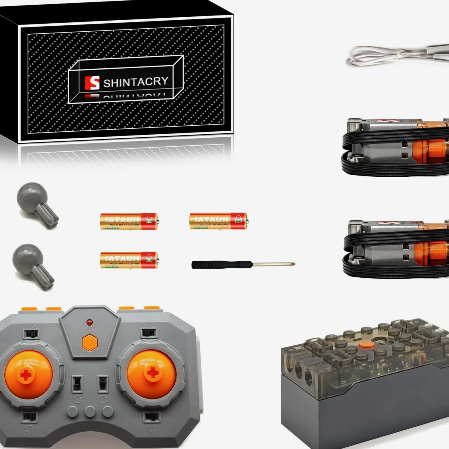 11-in-1 Power Functions High Speed L Motor with Variable Speed Remote Control, Re...