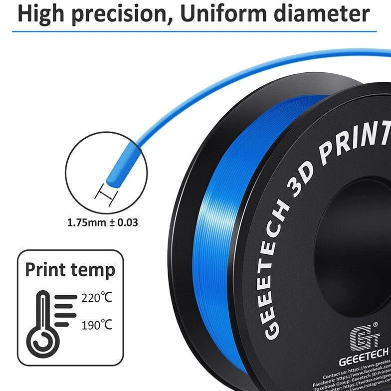 【Buy 6 Get 4 Free,Add 10】GEEETECH 3D Printer Filament PLA/ABS+/PETG/TPU/Resin US