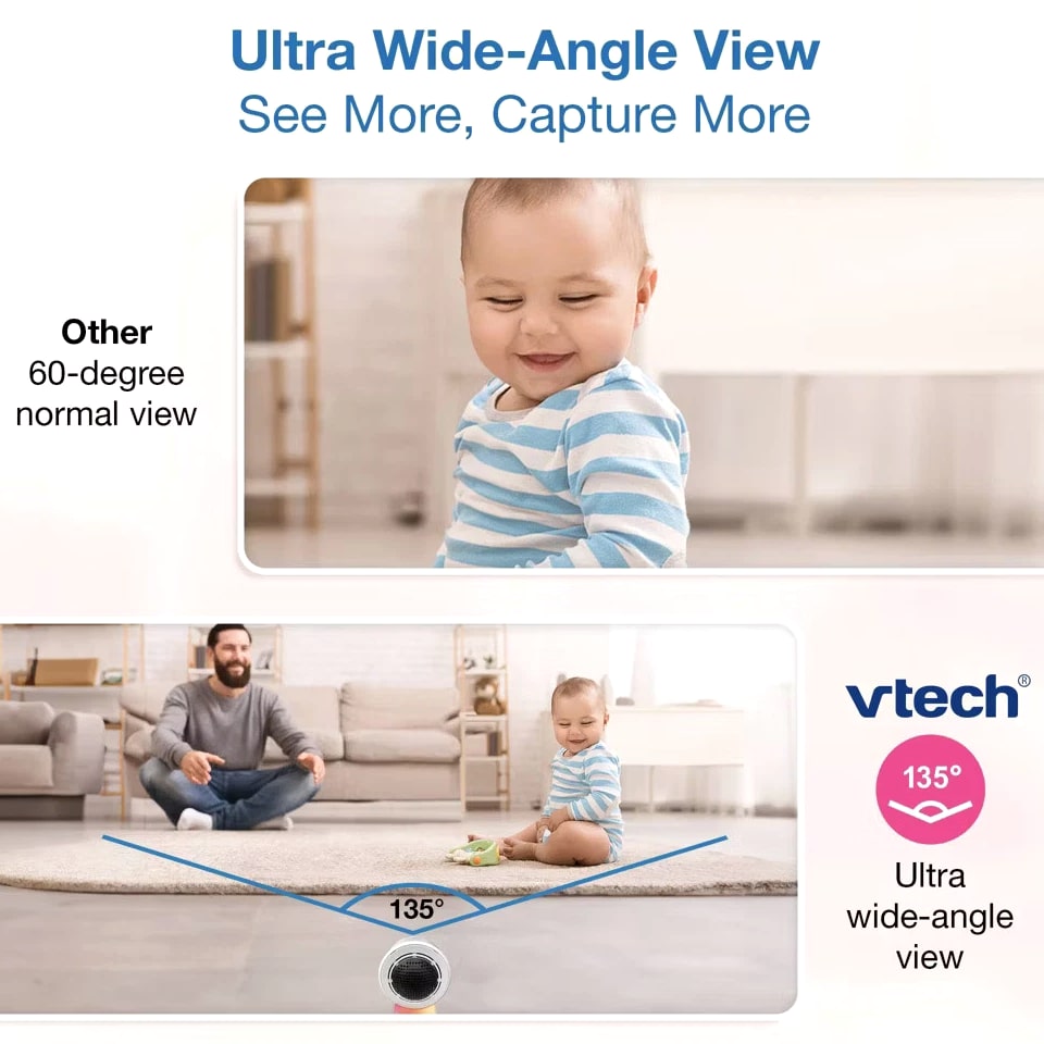 V-Tech 5.5" HD Smart Fixed Position Video Baby Monitor