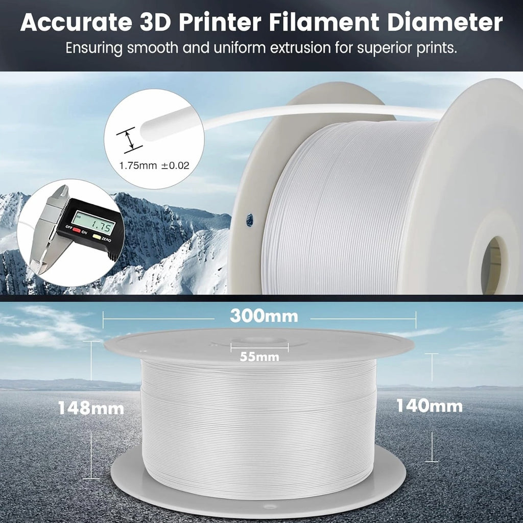 SUNLU 1.75MM 5KG Large Spool PLA+/PLA+ 2.0/PLA/PETG Filament For 3D Printer
