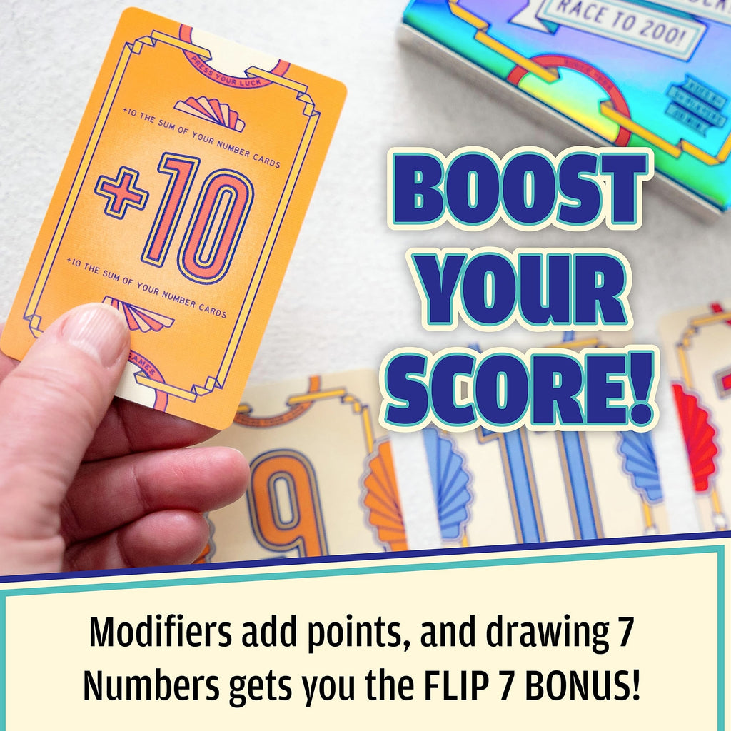 USAOPOLY Flip 7 Card Game for Press Your Luck and Strategy