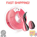 AMOLEN Silk PLA 3D Printer Filament, Dual Color Pink Black PLA 1.75mm, Shiny