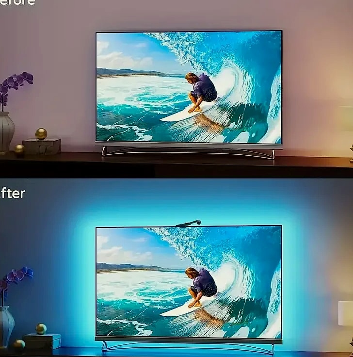KcoiiFun RGBIC LED TV Backlight Strip with App Control