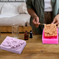 Silicone Soap Molds - 2 Pack Butterfly Flower 3D Floral Silicone Molds
