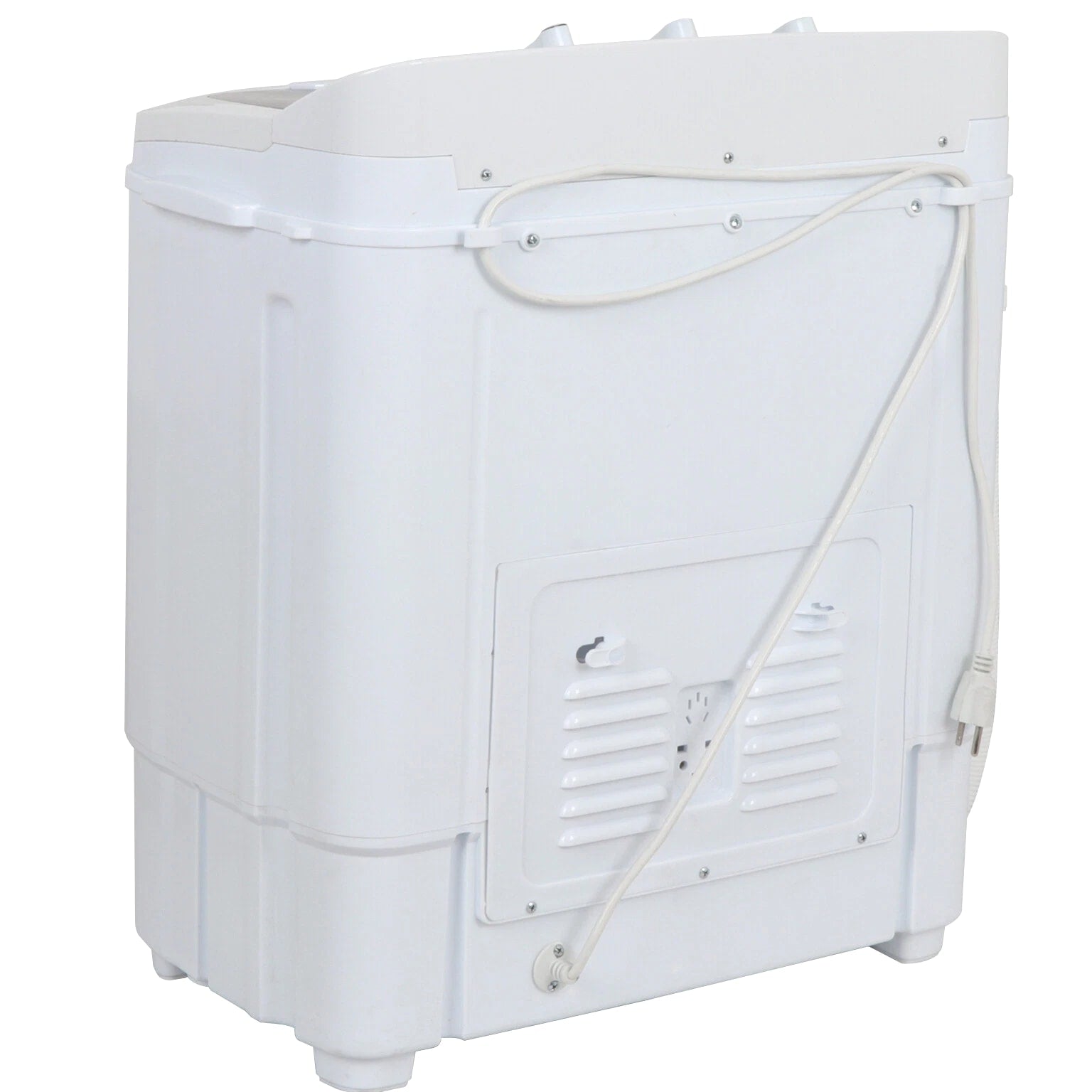 White Compact Portable Washer & Dryer with Mini Washing Machine and Spin Dryer