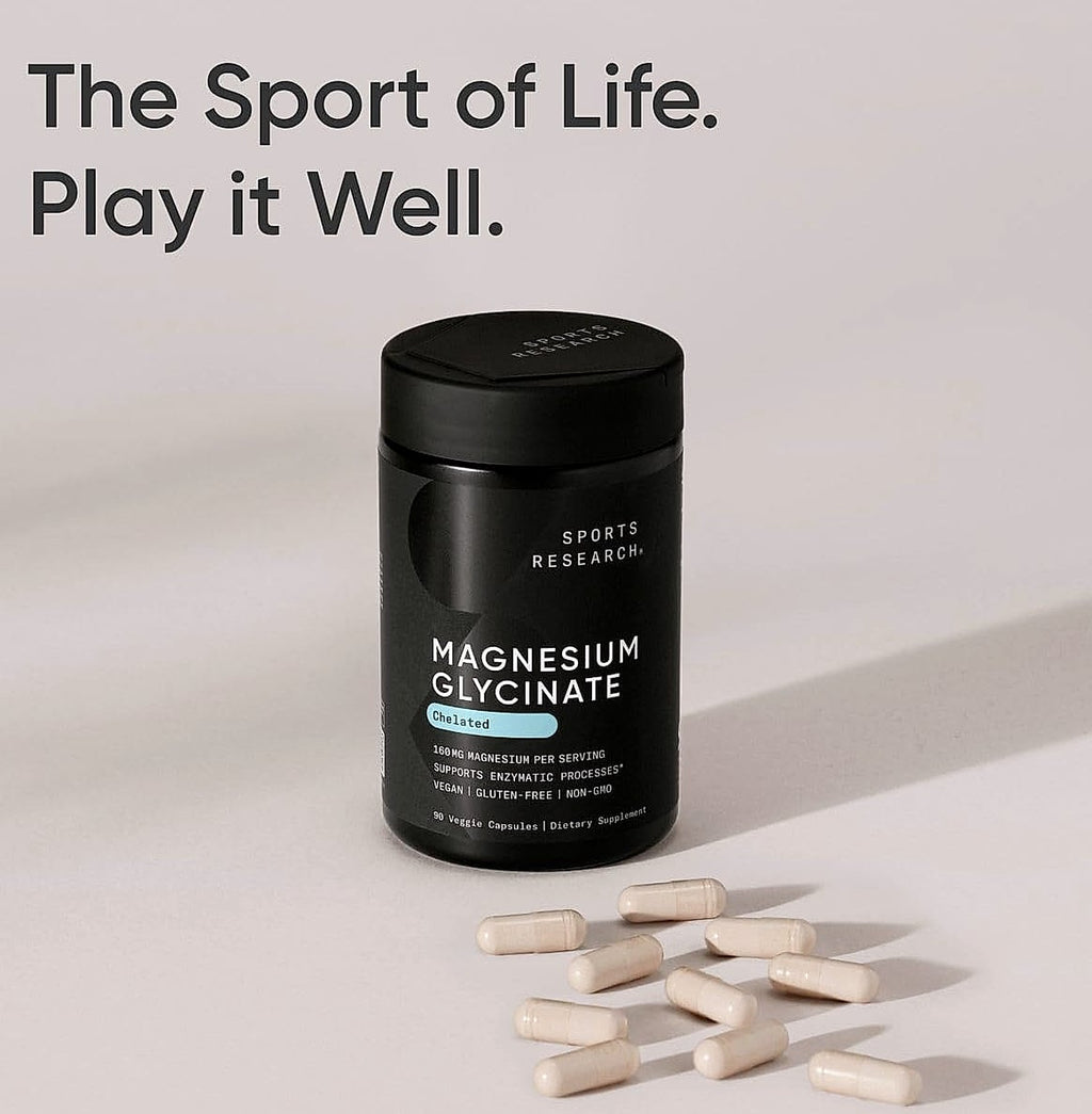 Sports Research Magnesium Glycinate 160mg Sleep Support