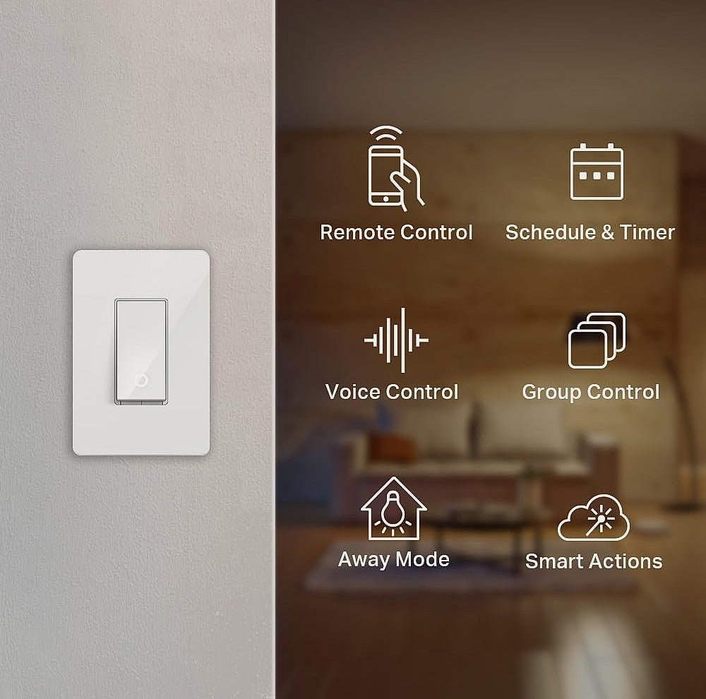 Kasa Smart HS200P3 Wi-Fi Light Switch, Single Pole