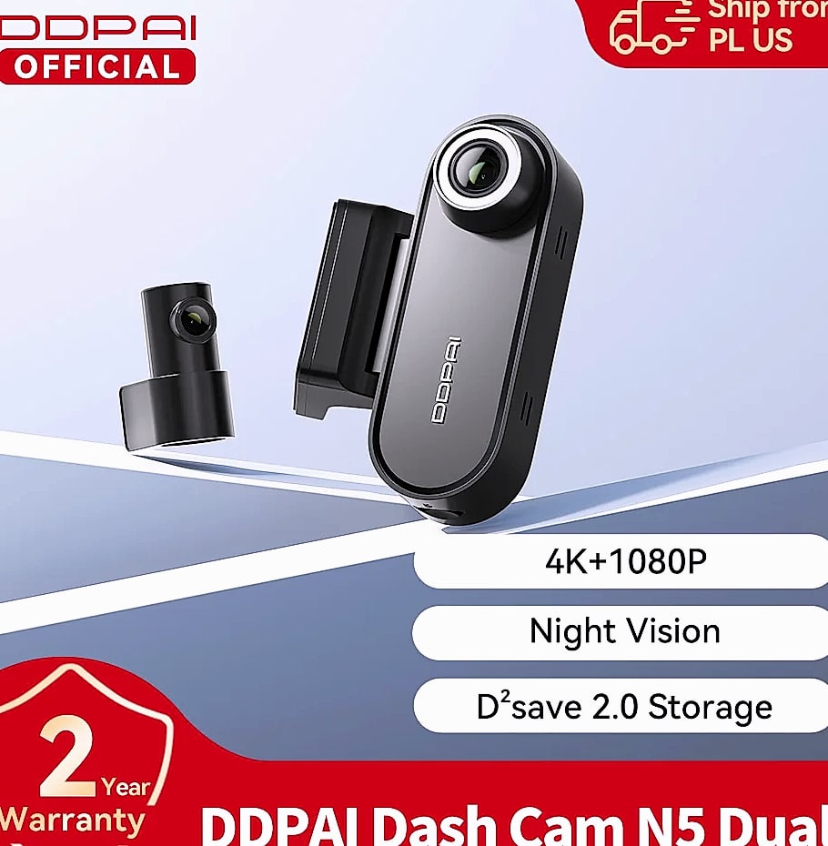 DDPAI N5 Dual 4K Dash Cam with Front and Rear Recording