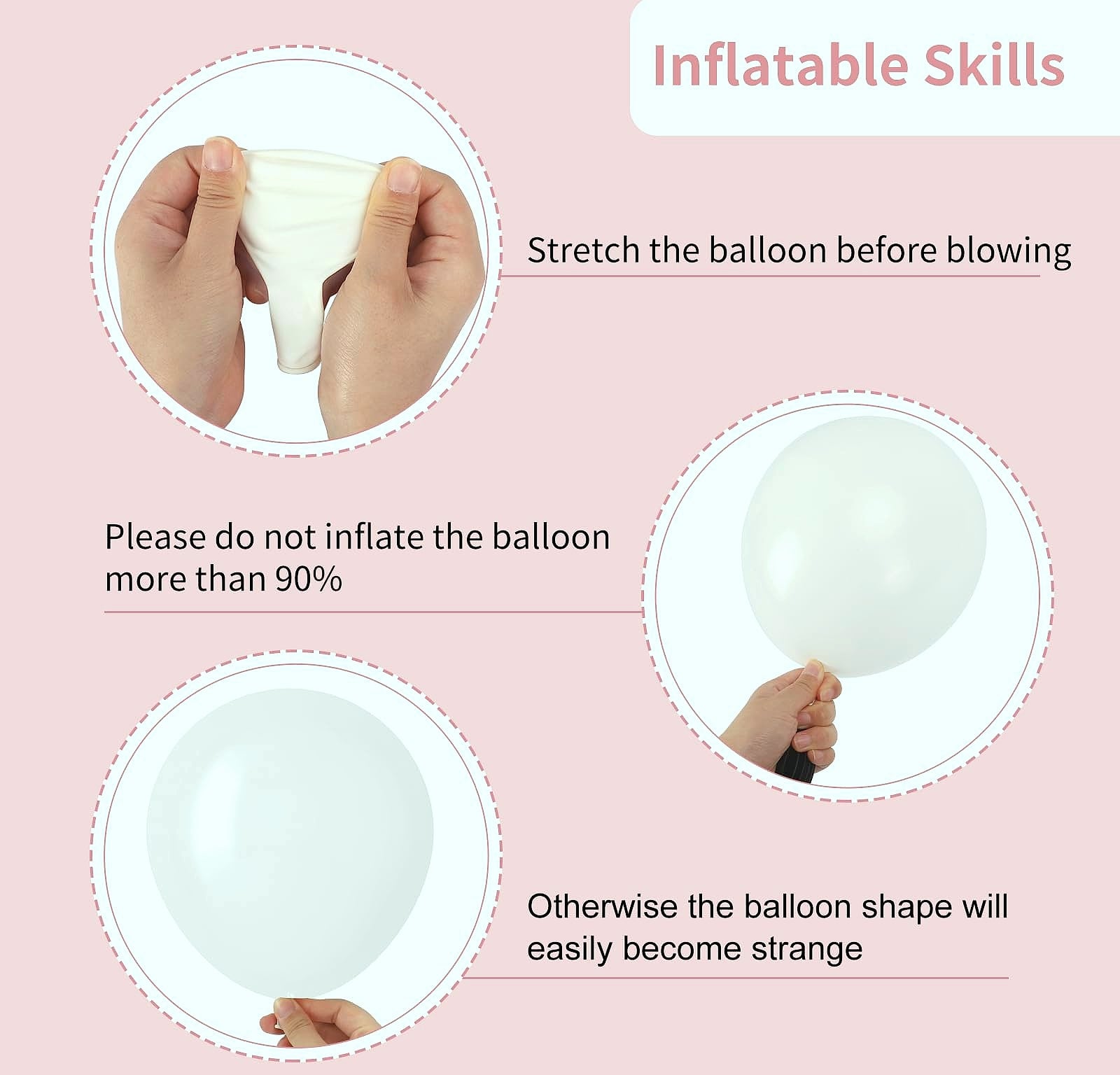 Rubfac White Latex Balloons 129pc Garland Arch Kit