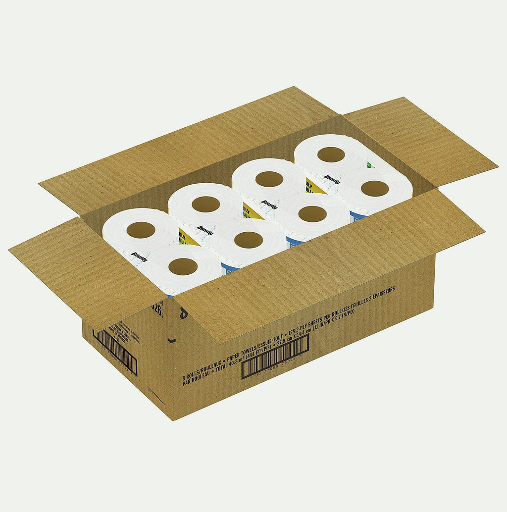 Bounty Quick Size Paper Towels, White, 8 Family Rolls