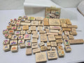 Lot Of 94 Vintage And Modern Wooden And Rubber Ink Stamps Arts Crafts
