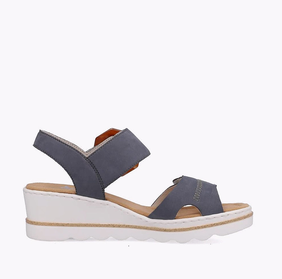 Rieker 67476 Rose Women's Wedge Sandals with Anti-Stress Design