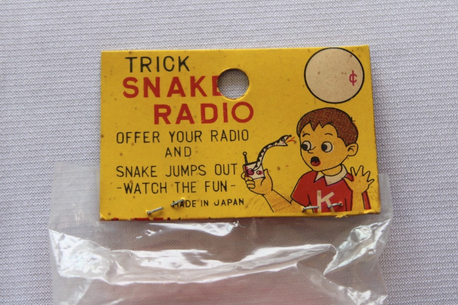 RARE VINTAGE 1950'S NOS UNOPENED TOY TRICK SNAKE RADIO JAPAN