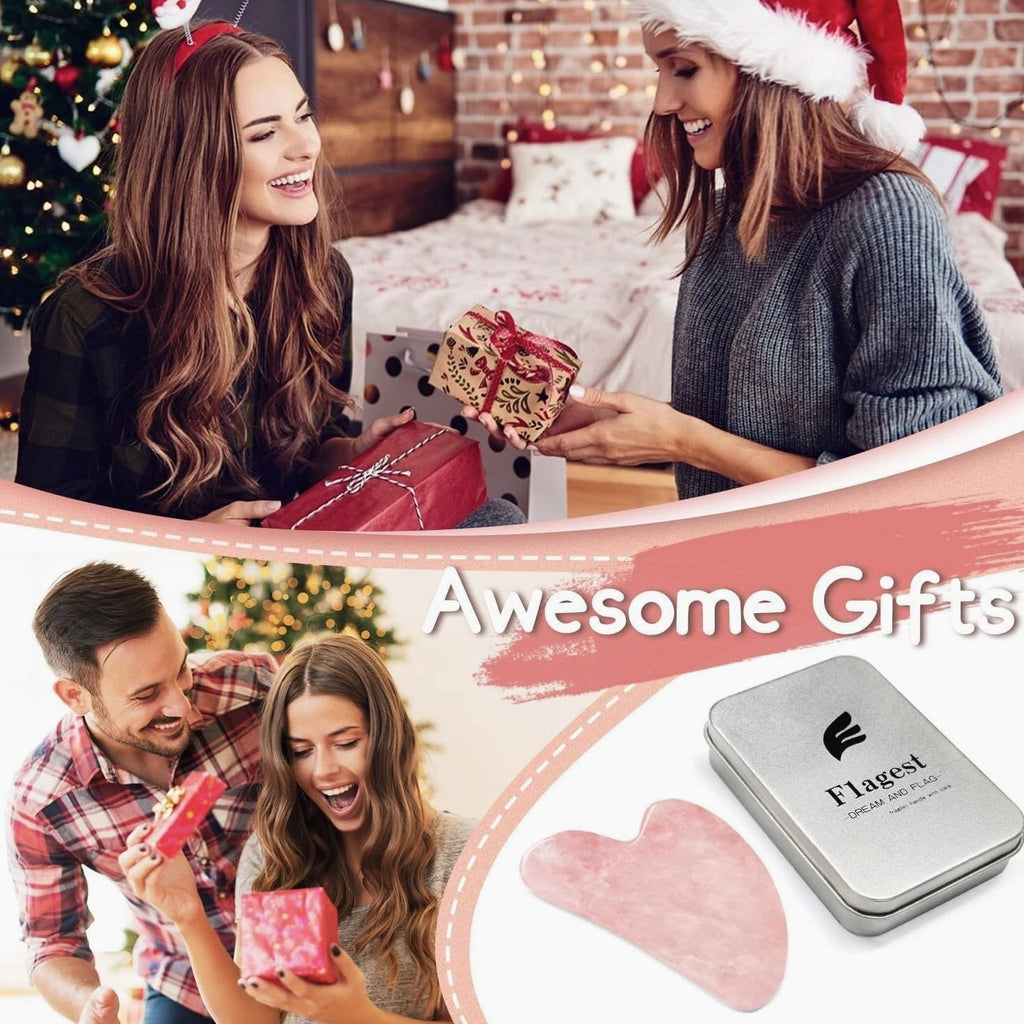 Genuine Rose Quartz Gua Sha Tool - Enhance Your Beauty Ritual With Ease