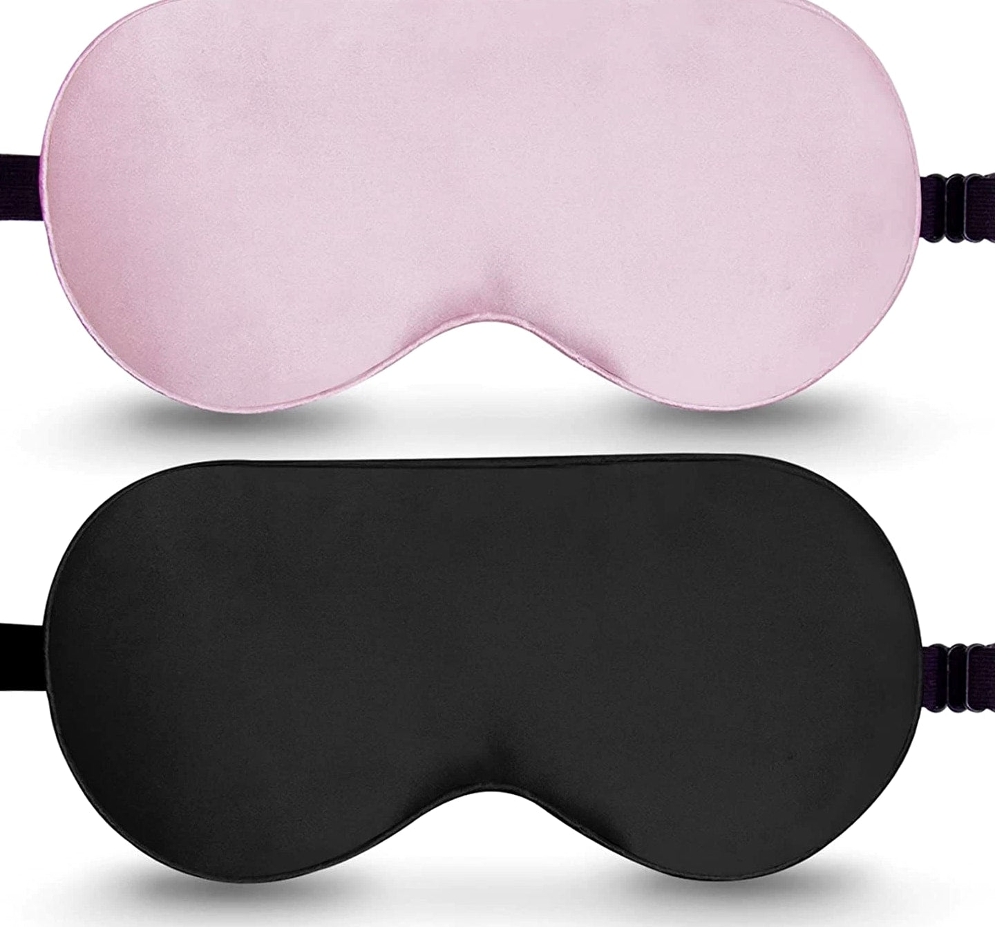 100% Real Mulberry Silk 2 Pack Sleep Mask, Natural Pure Silk Eye Masks with Adju