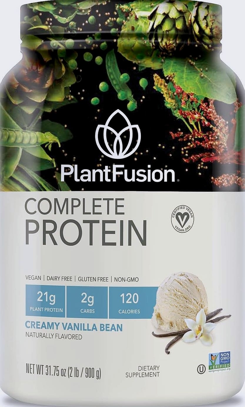 PlantFusion Complete Vegan Protein Powder Vanilla Bean 2 lb