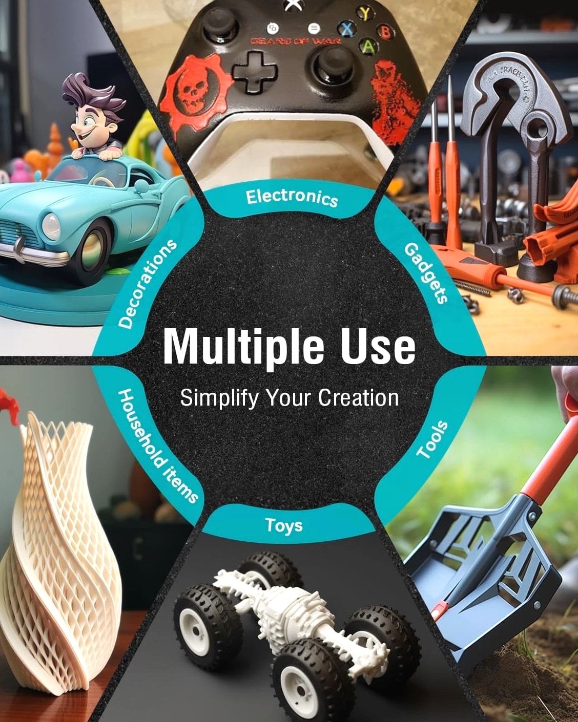 1kg Spool ABS 3D Filament - Tough, Compatible & Economical Solution