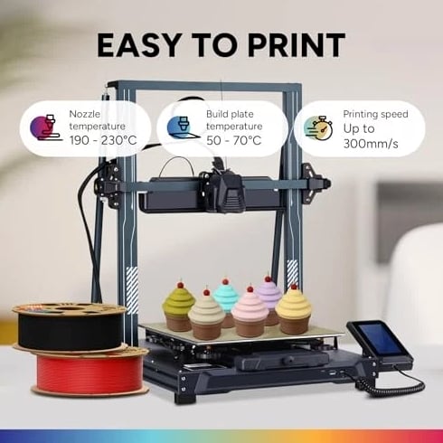 OVERTURE PLA Matte 3D Printer Filament 1.75mm, PLA 1kg Cardboard Spool (2.2lbs),