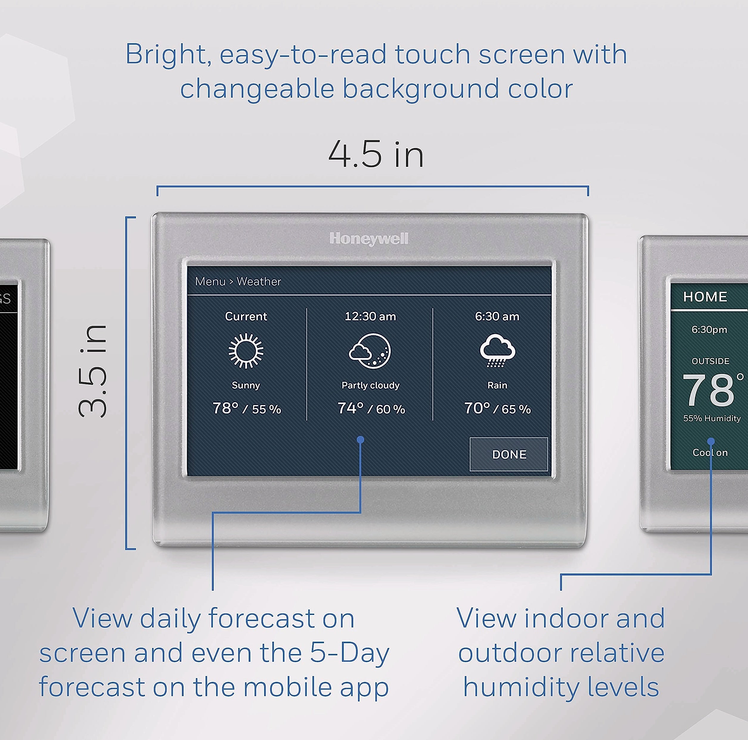 Honeywell Home RTH9585WF1004 Wi-Fi Smart Color Thermostat