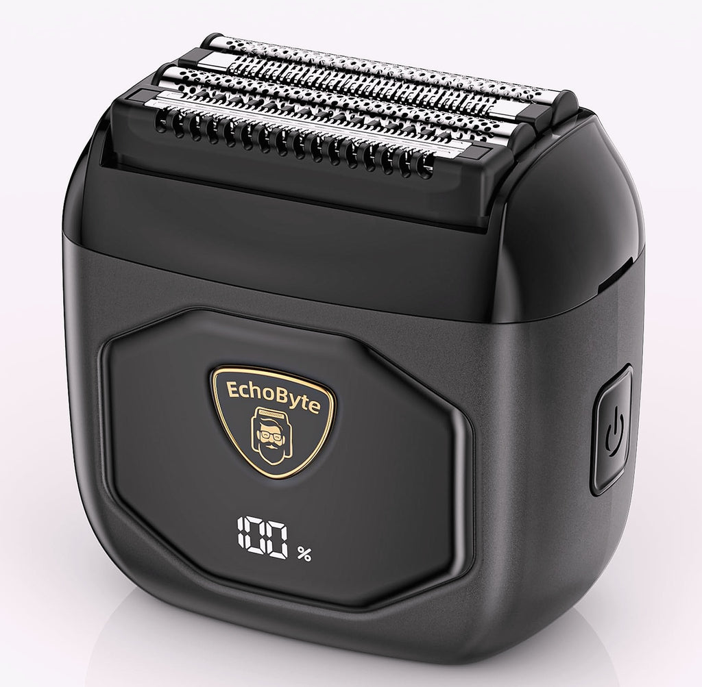 EchoByte 4-Blade Foil Shaver for Men, IPX7 Waterproof Electric Razor