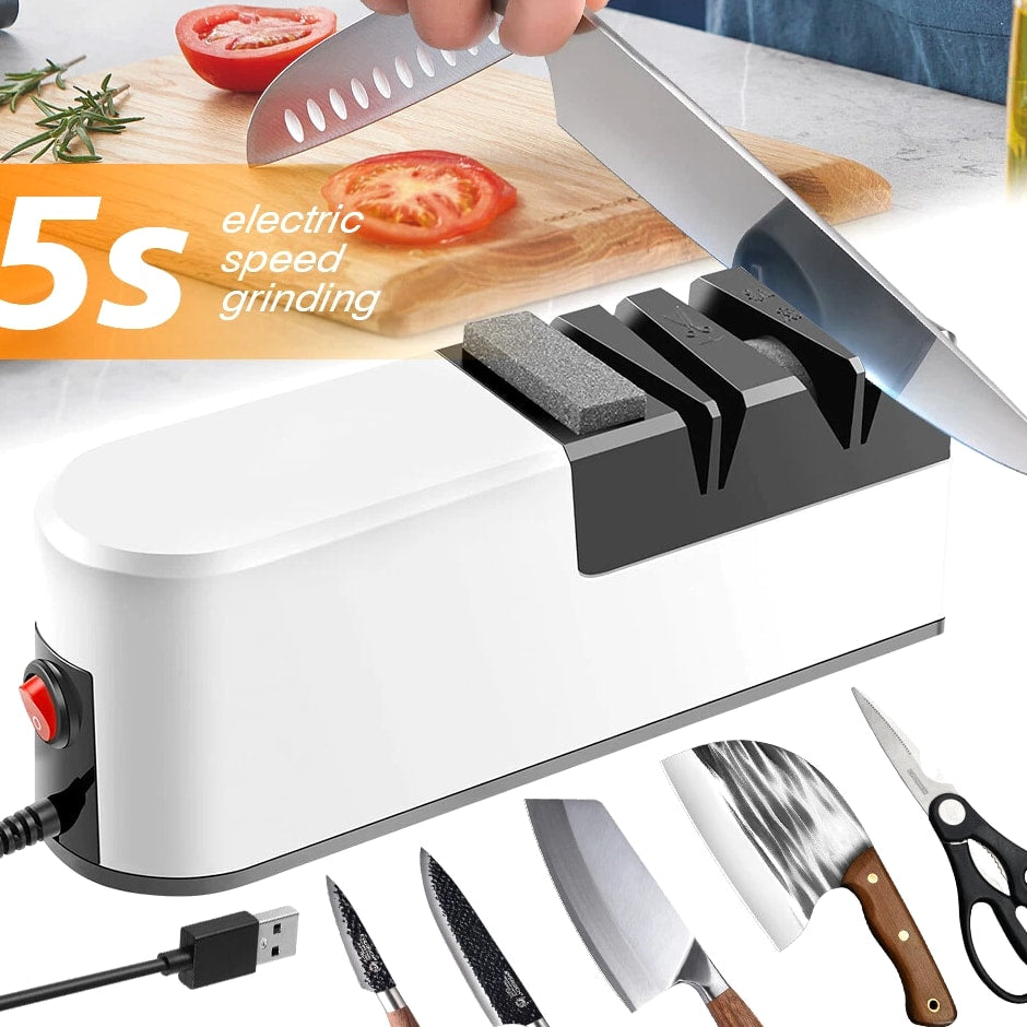Professional Electric Knife Sharpener 3 Stage Chef Knife for Quick Sharpening US