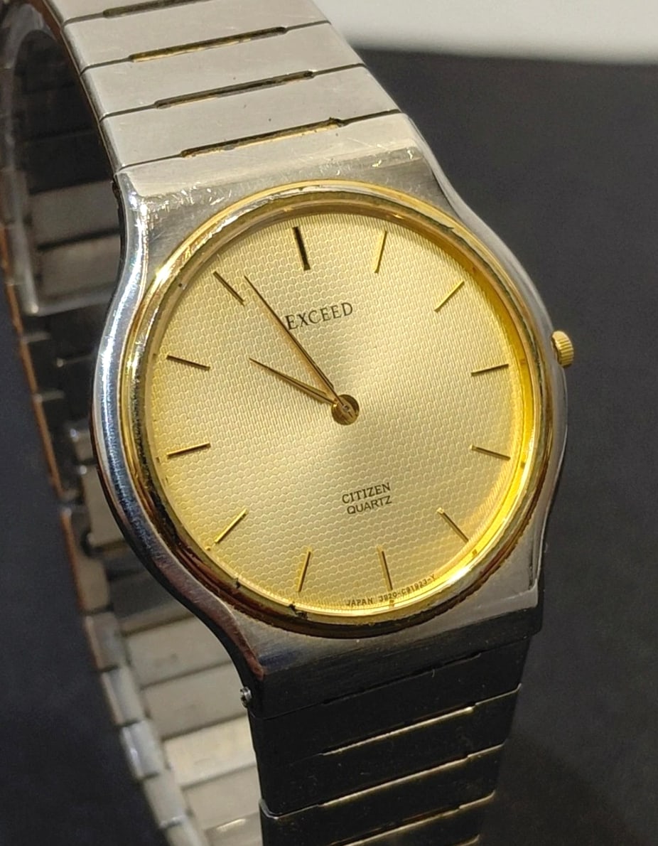 Citizen Exceed Vintage Watch Head Only Wristwatch Quartz Used Cosmetic
