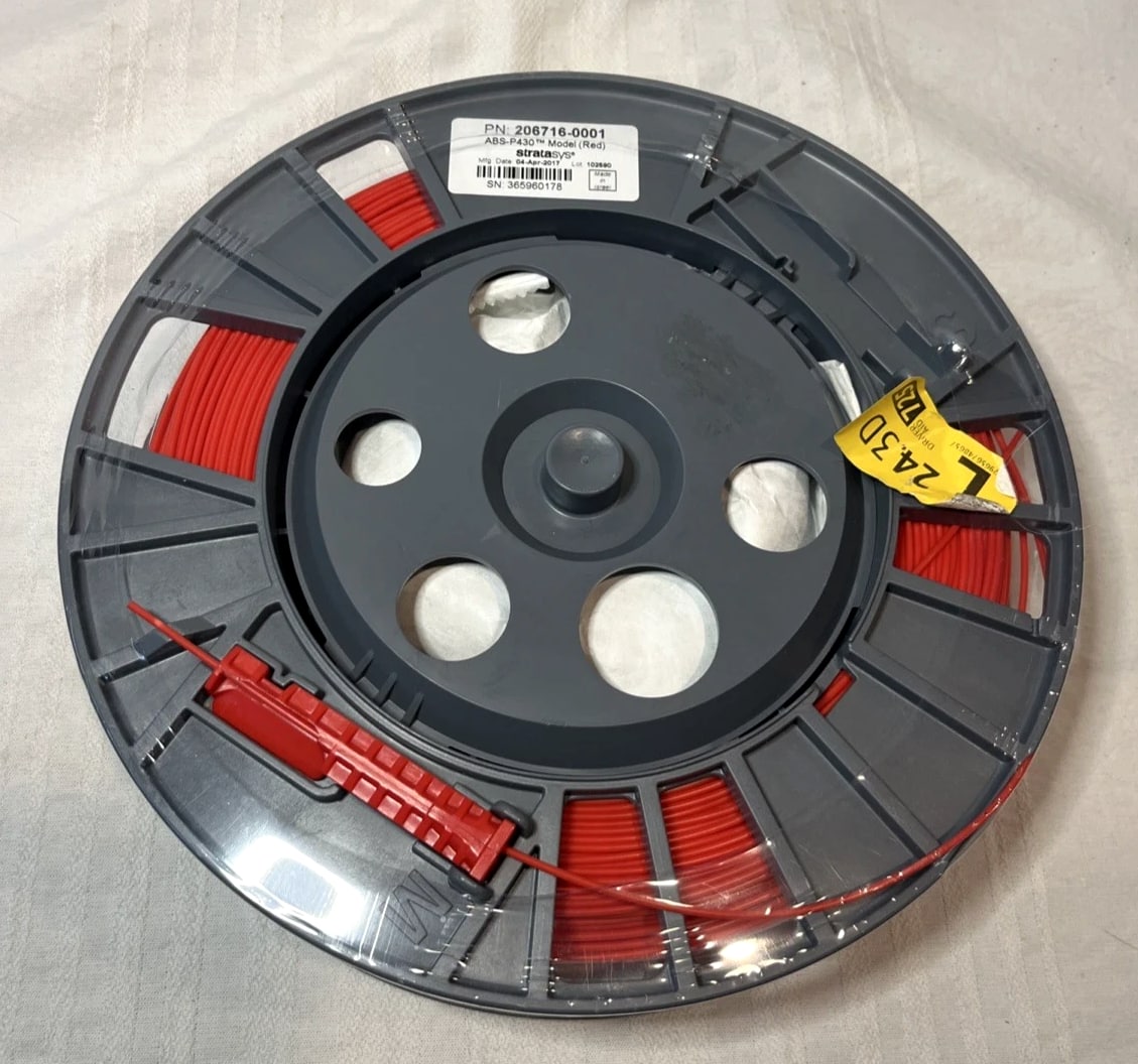 Stratasys ABS-P430 Filament Lot - 3 Spools - Red Black Blue Industrial 3D Print