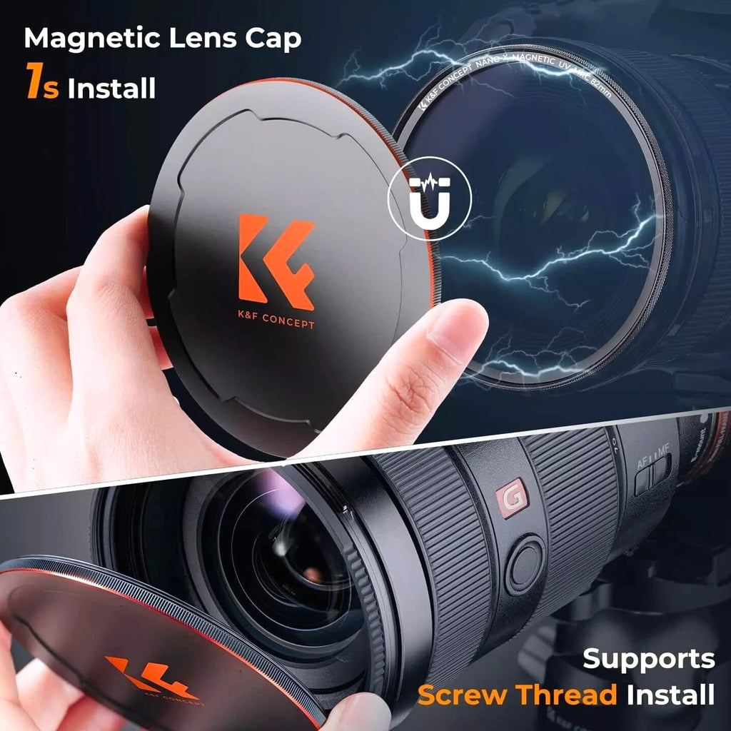 K&F Concept 49-82mm Nano-X Magnetic MC UV Lens Protection Filter for Camera Lens