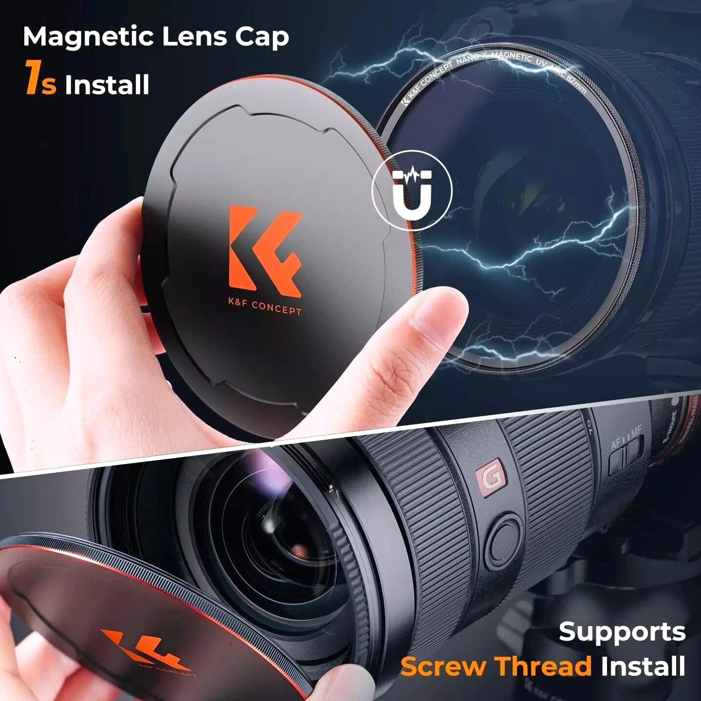K&F Concept 49-82mm Nano-X Magnetic MC UV Lens Protection Filter for Camera Lens