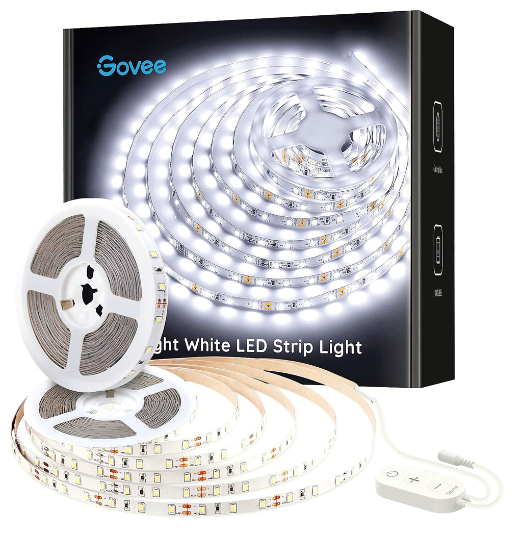 Govee 16.4ft LED Strip Lights, Dimmable 6500K Daylight White