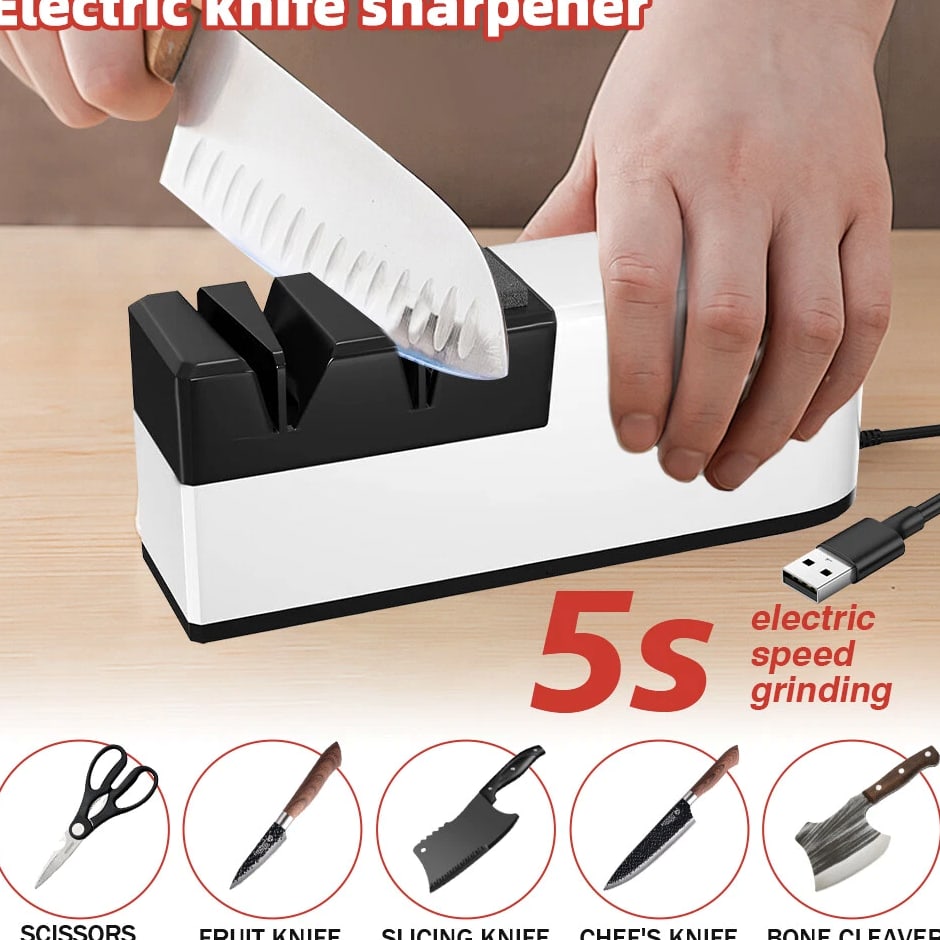 Professional Electric Knife Sharpener 3 Stage Chef Knife for Quick Sharpening US