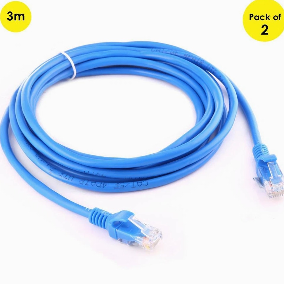 CAT5e Ethernet Cable Lan Computer Network CAT5 RJ45 Internet Blue Patch Cord