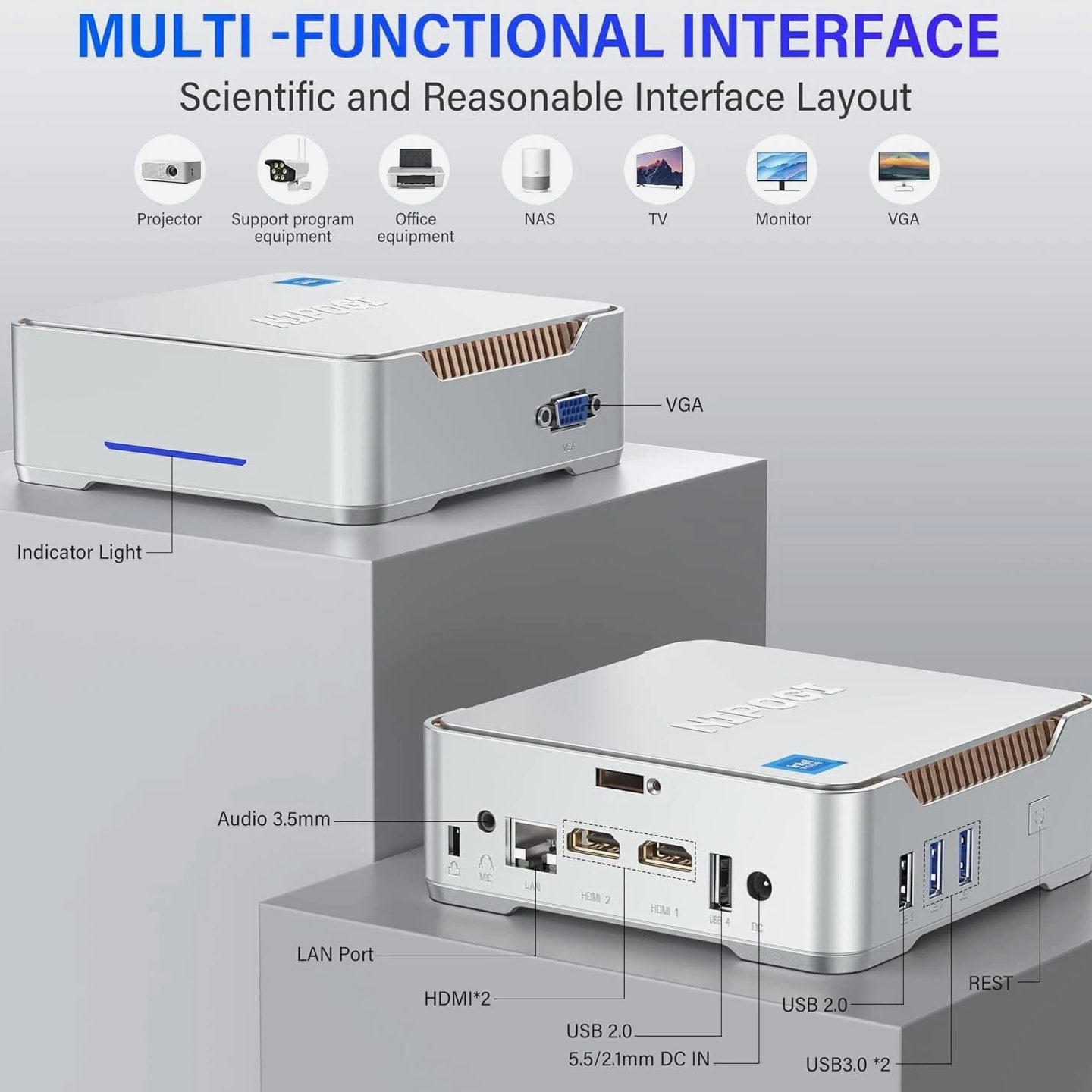 NiPoGi Mini PC Intel Alder Lake-N95 12th (up to 3.4GHz), 8GB RAM 256GB M.2 SSD